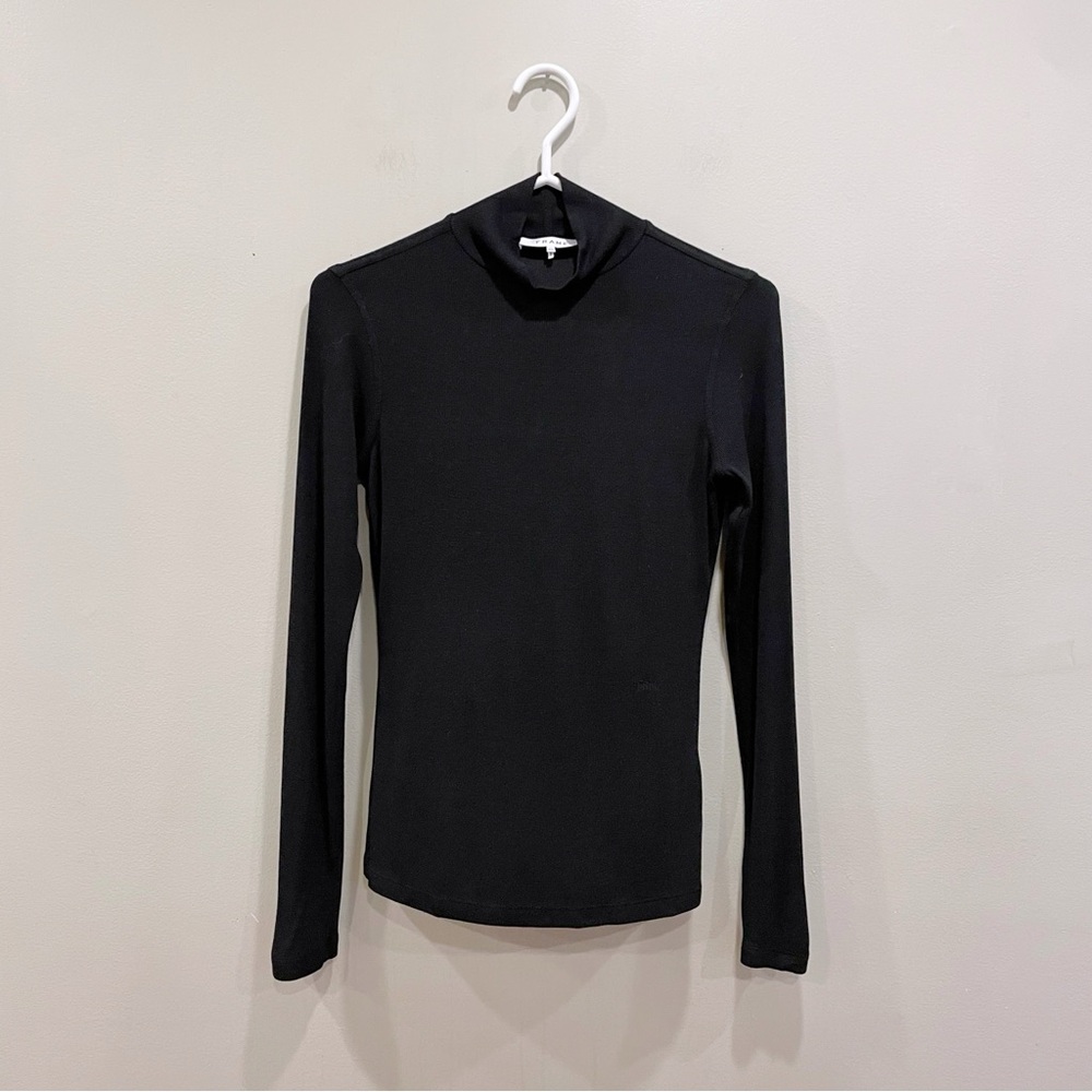 Frame Denim Rib Mock Neck Top - Picture 5 of 13